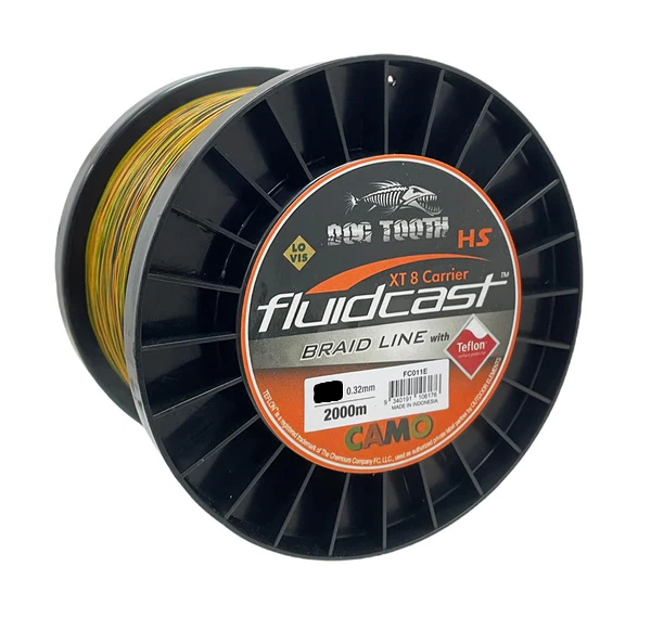 Dog Tooth Fluidcast X8 Braid Camo Bulk 2000m