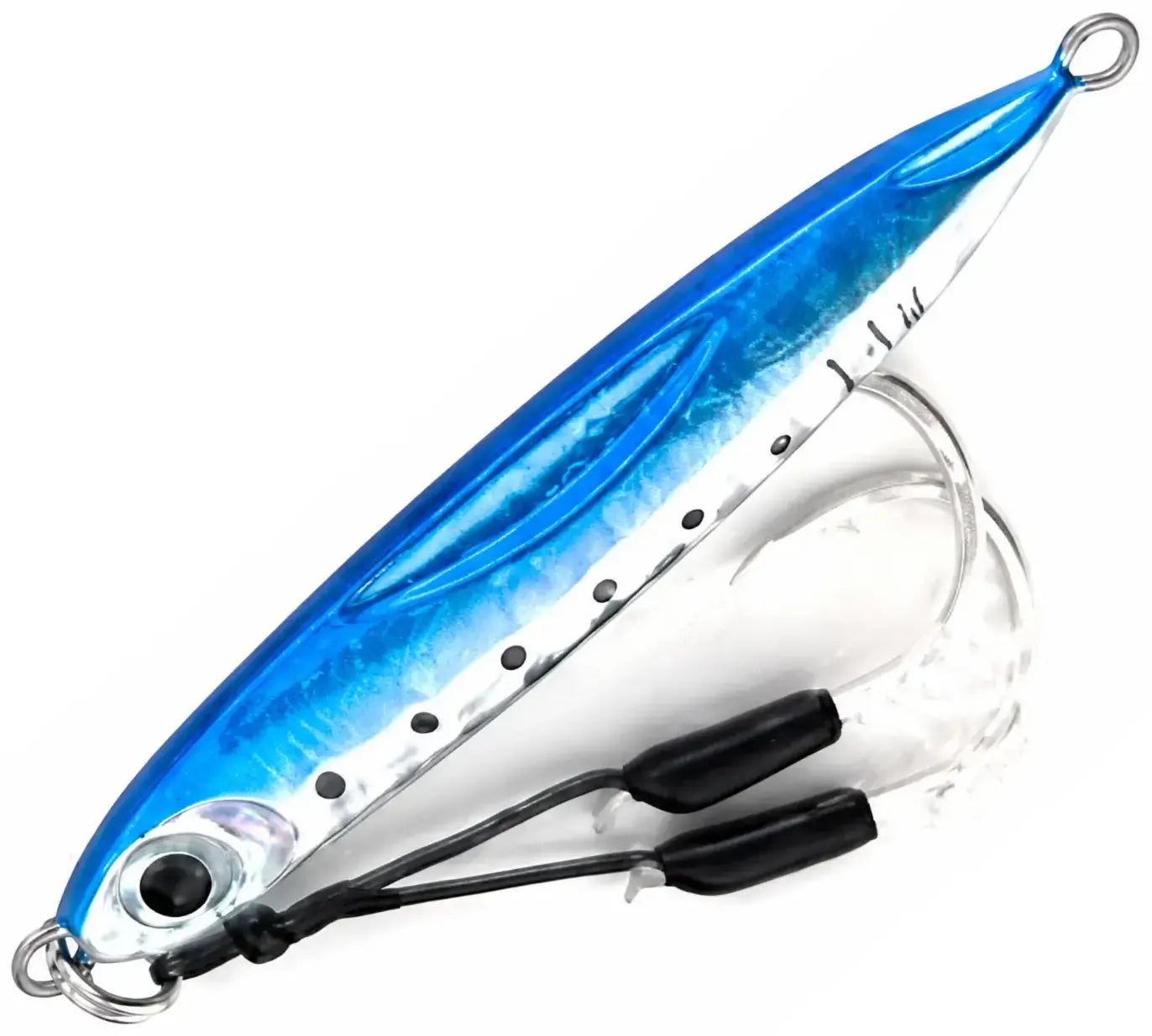 Todd Ignition Micro Jig in 01 Blue Chrome with twin assist hooks