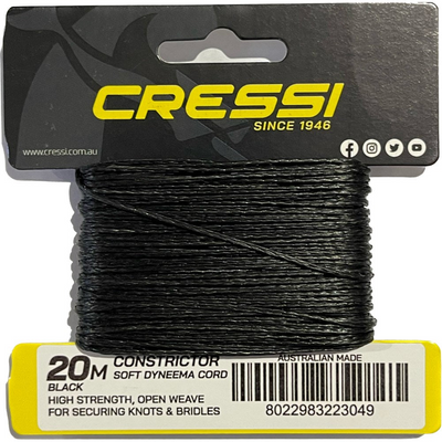 Cressi Constrictor Cord Dyneema Spear Gun Rigging Line Black