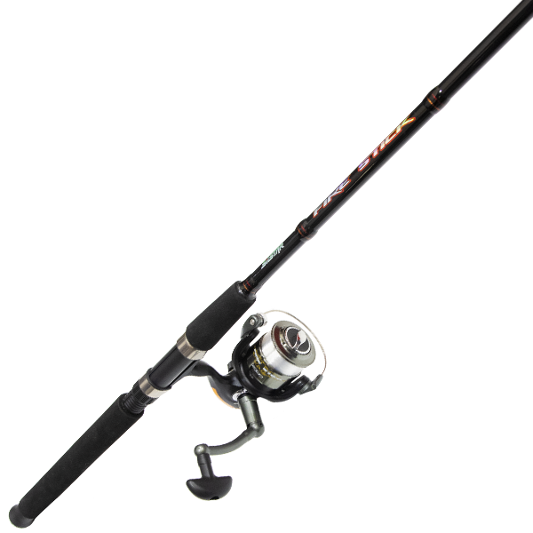 Silstar Fire Stick Complete Spooled Fishing Spin Rod And Reel Combo