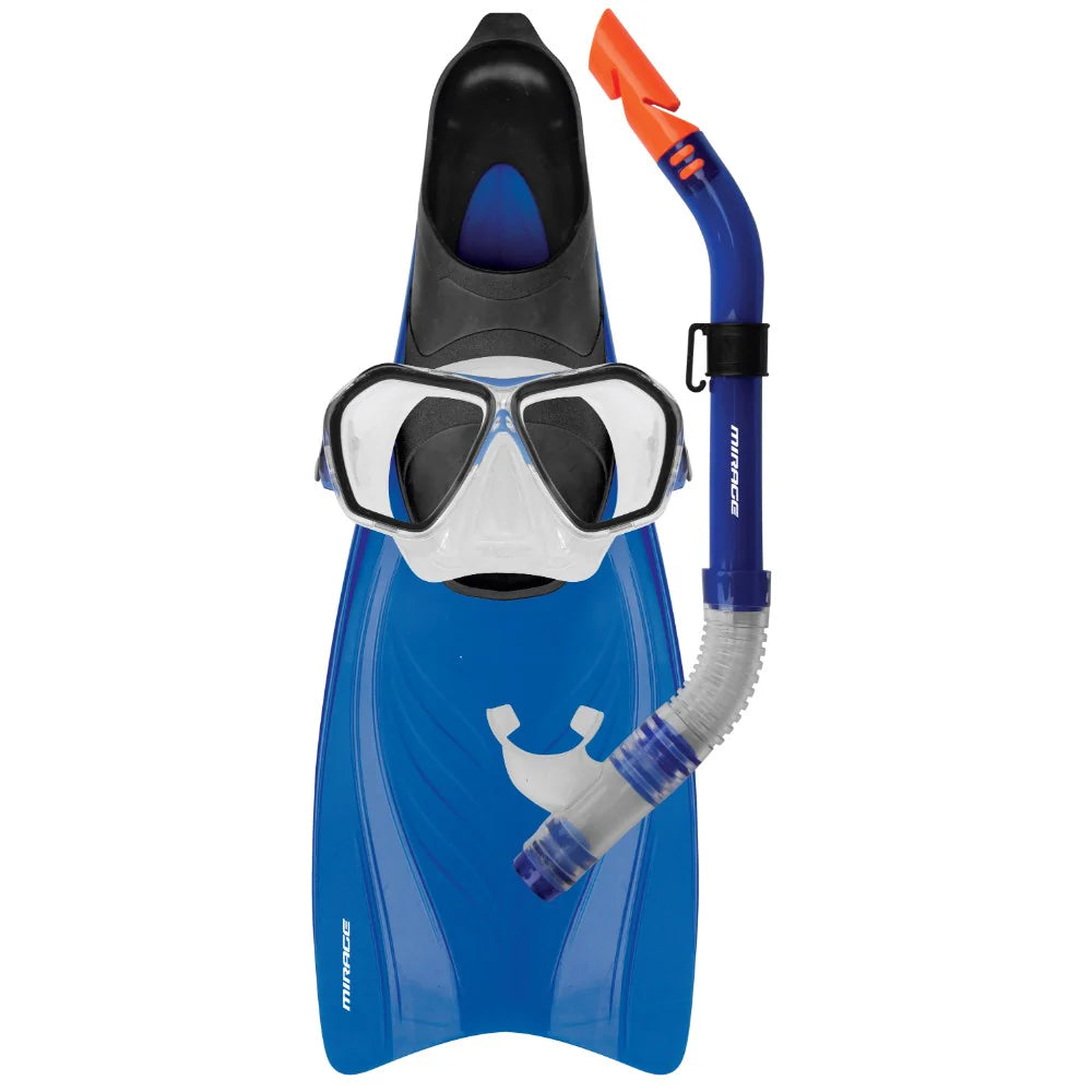 Mirage Bali Mask Snorkel Fin Set Blue