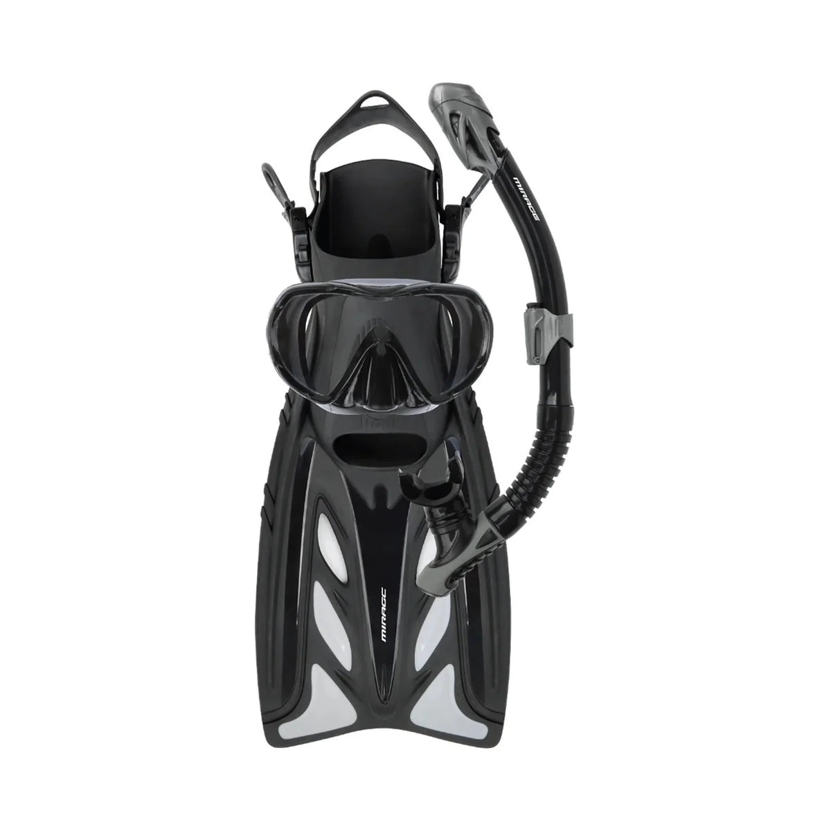 Mirage Infinity Dry Mask Snorkel Fin Set Black