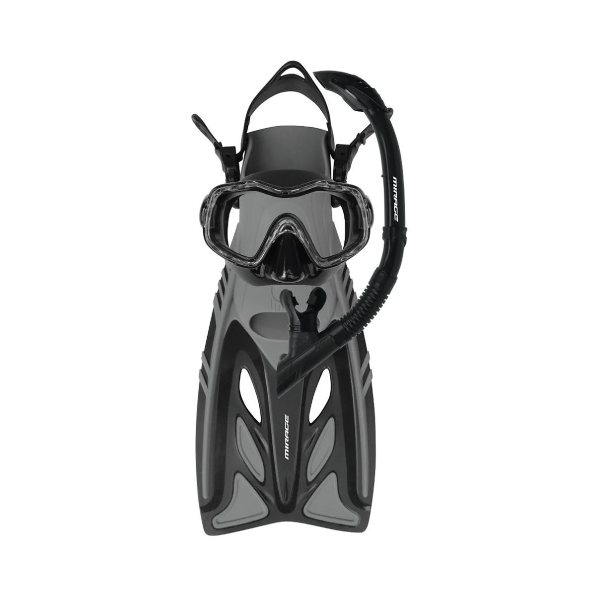 Mirage Raven Junior Kids Mask Snorkel Fin Set Black