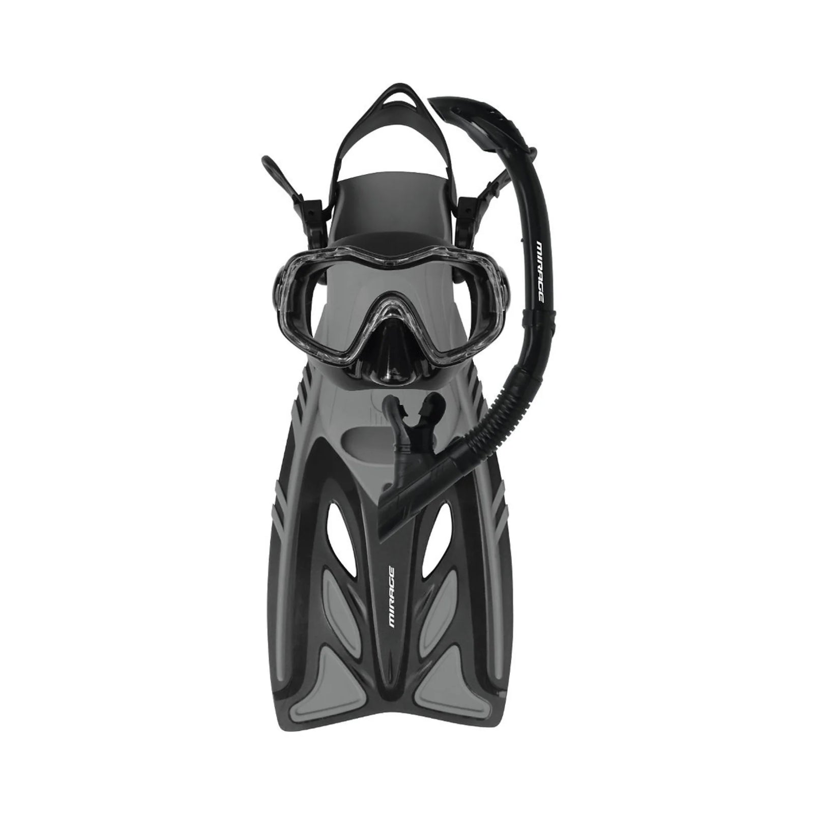 Mirage Raven Junior Kids Mask Snorkel Fin Set Black