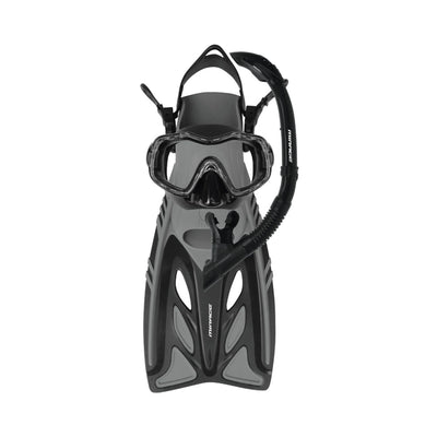 Mirage Raven Junior Kids Mask Snorkel Fin Set Black