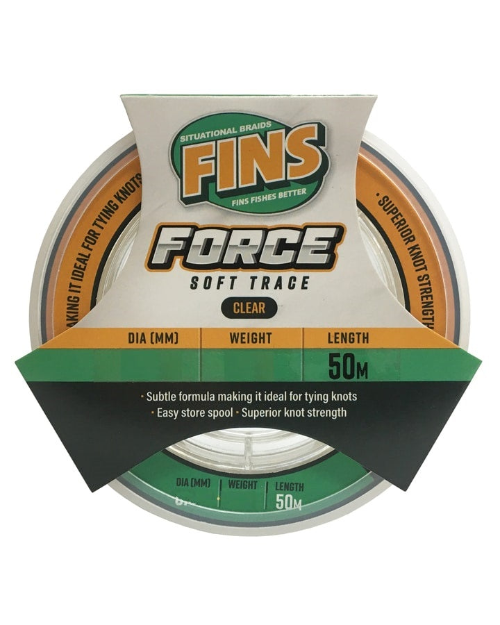 Fins Force Supple Soft Trace Leader 50m