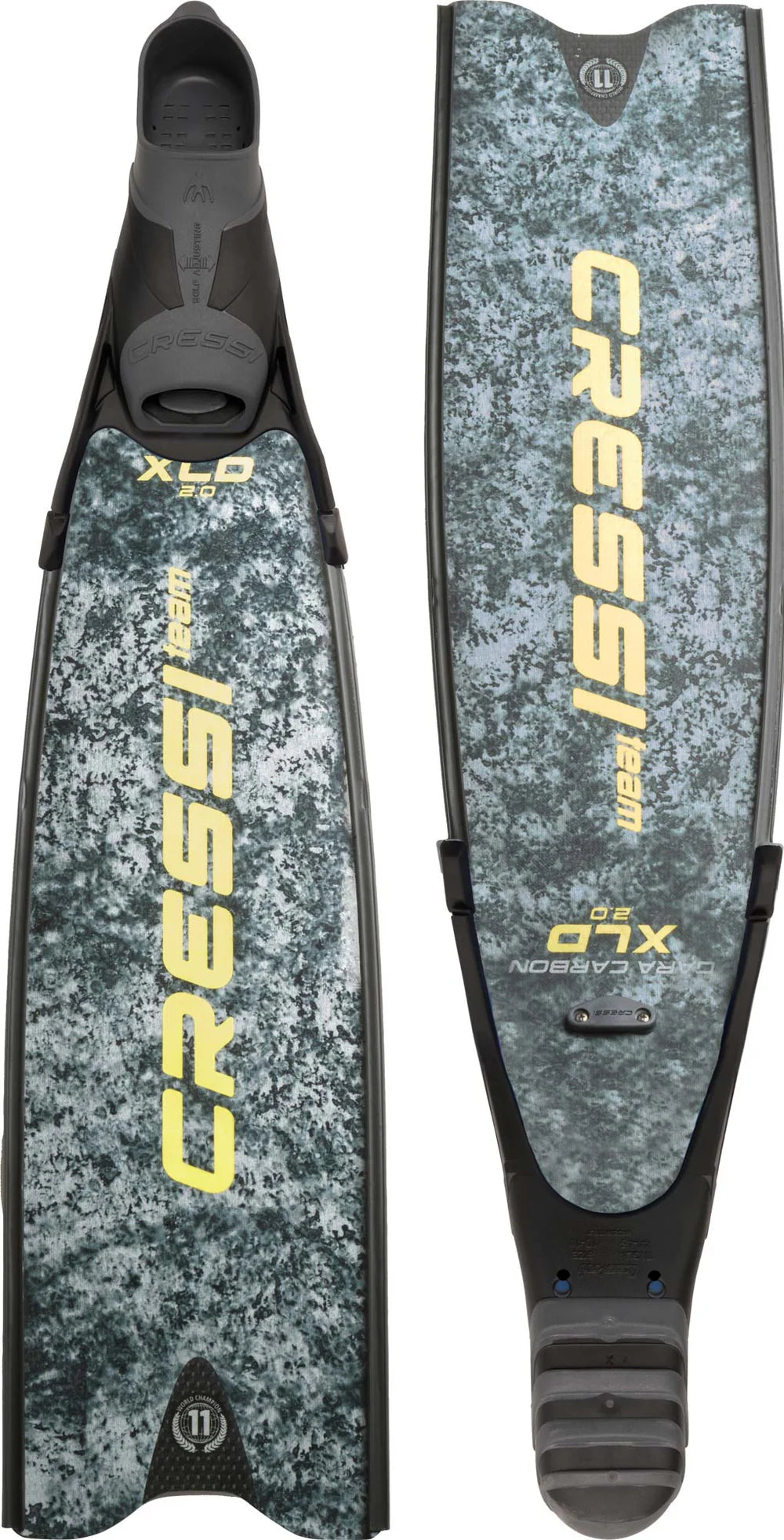 Cressi Gara Modular Team Carbon Fin Pair Grey Camo XLD