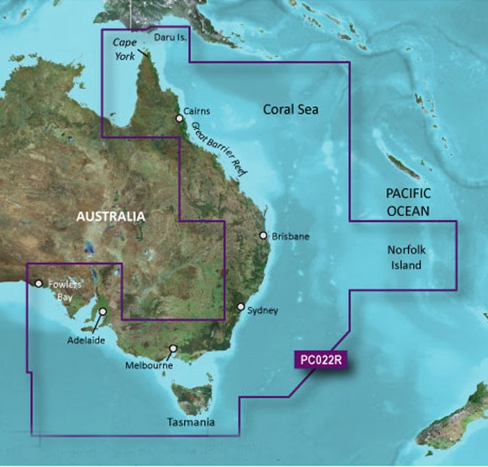 Garmin Bluechart G3 East Coast Australia 010-C0756-00