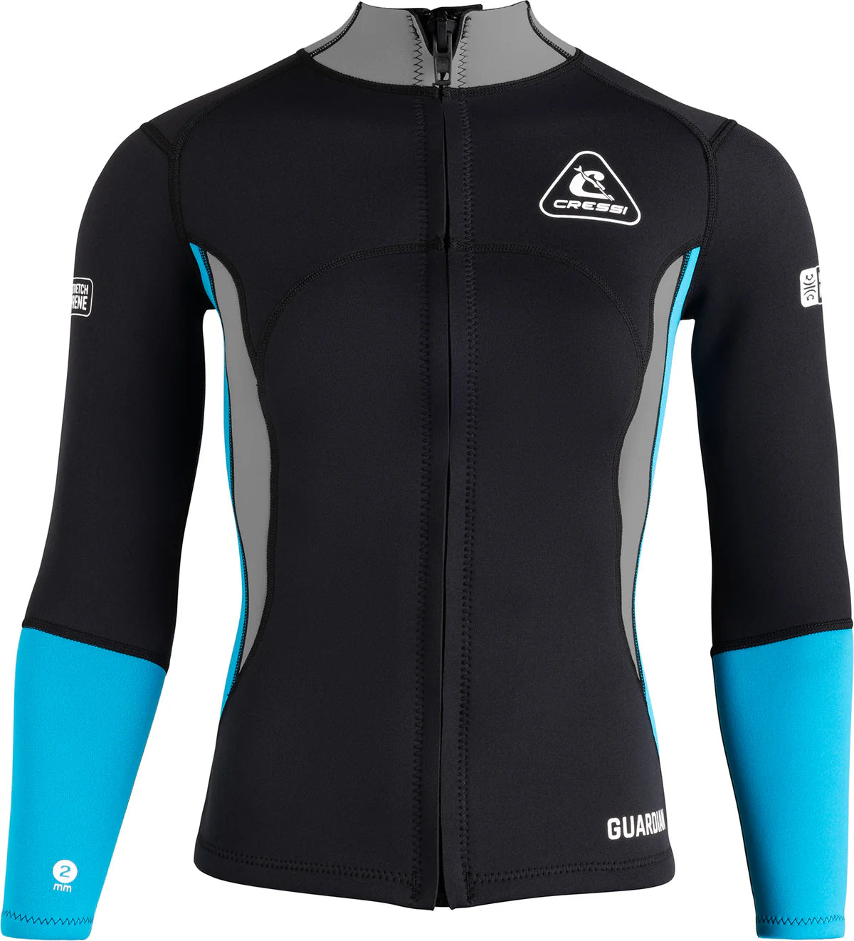 Cressi Guardian Lady Wetsuit Jacket Black Aquamarine 2mm