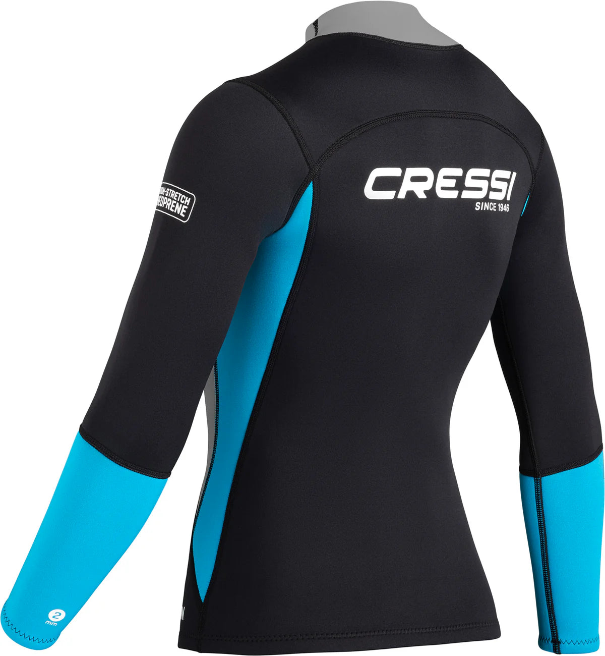 Cressi Guardian Lady Wetsuit Jacket Black Aquamarine 2mm