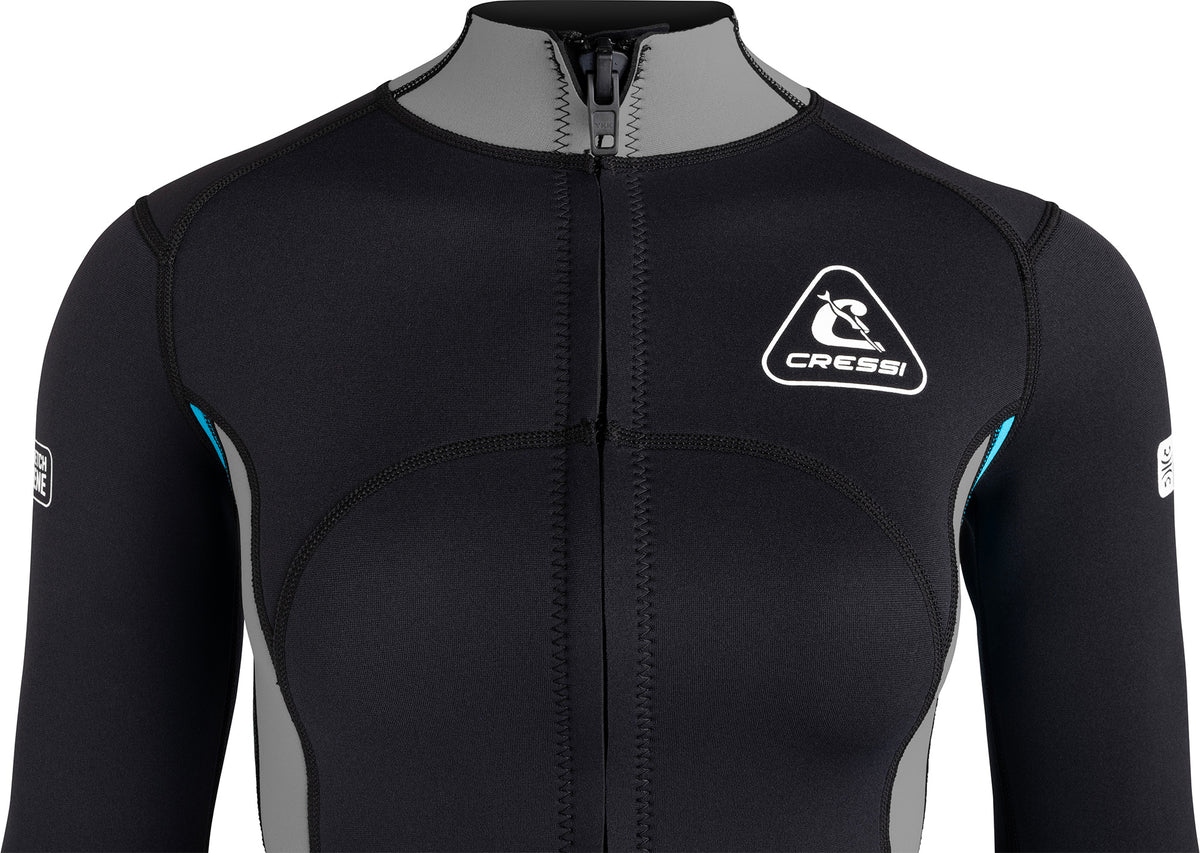 Cressi Guardian Lady Wetsuit Jacket Black Aquamarine 2mm