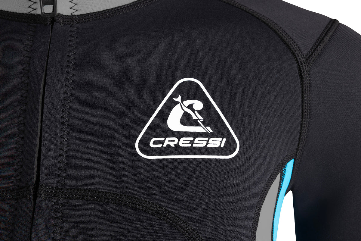 Cressi Guardian Lady Wetsuit Jacket Black Aquamarine 2mm