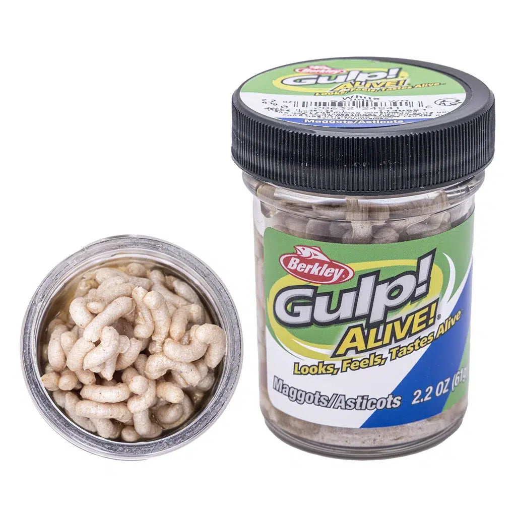 Berkley Gulp Alive Maggots Bait White