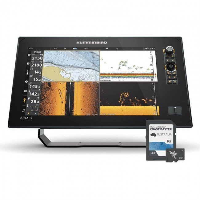 Humminbird Apex 16 Chirp MSI GPS Chartplotter Sonar Sounder Fishfinder with Coastmaster Charts 104656AU