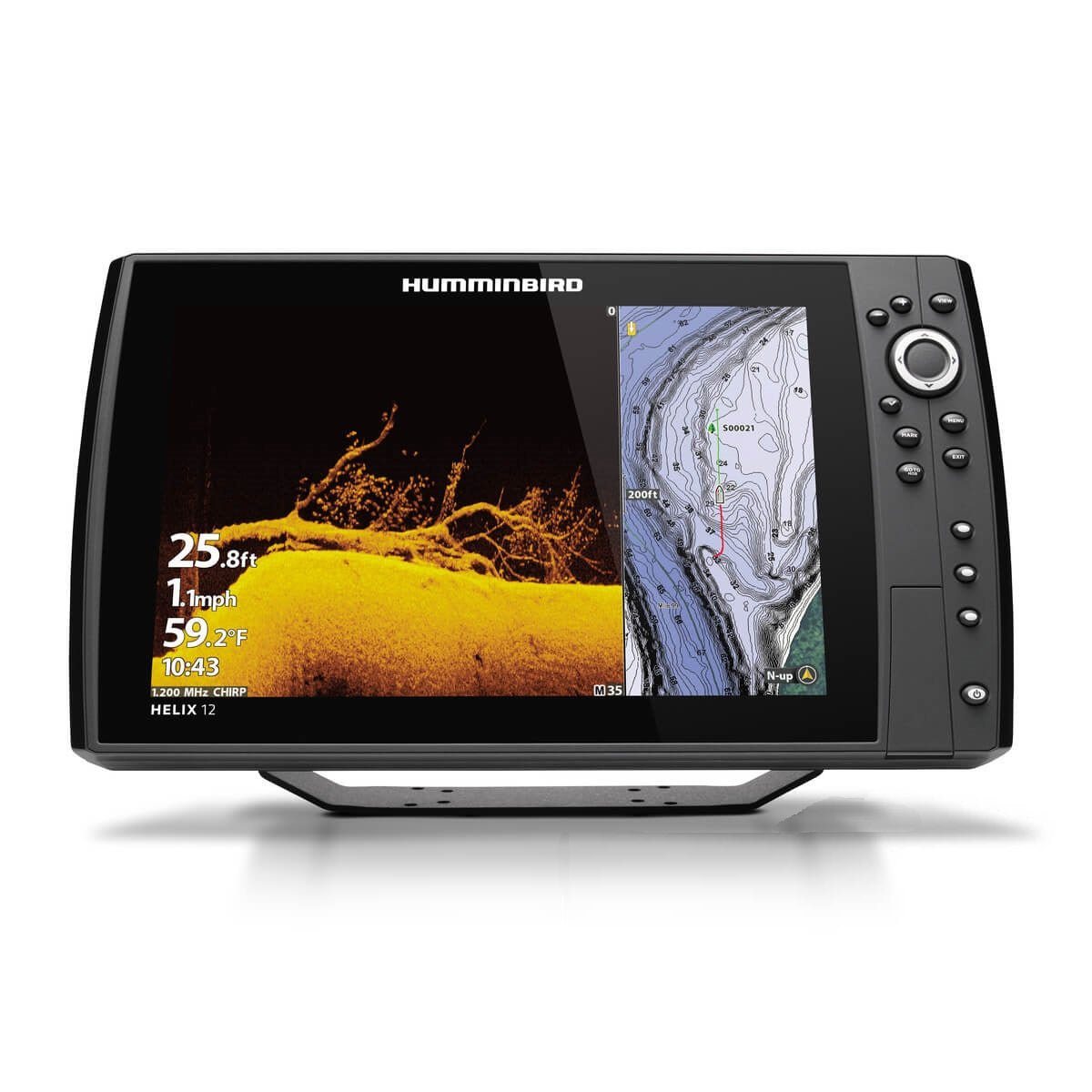 Humminbird Helix 12 Gen 4 G4N MSI+ GPS Chartplotter Sonar Sounder Fishfinder with Coastmaster Charts 104627AU