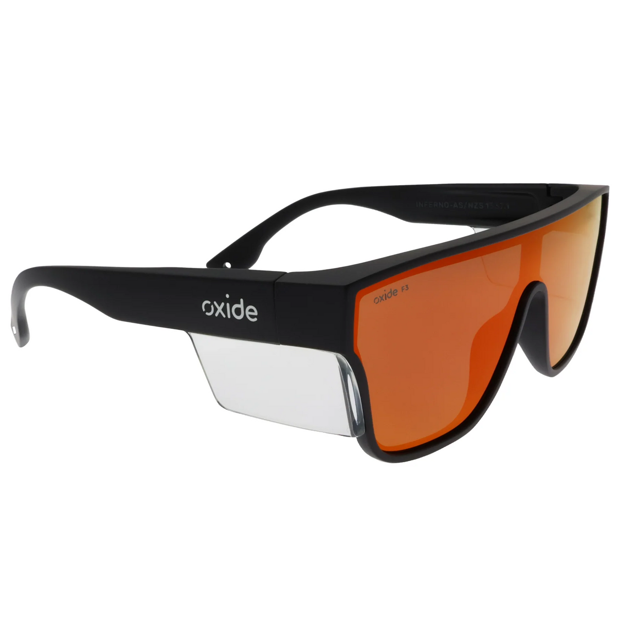 Oxide Inferno Matt Black Safety Sunglasses