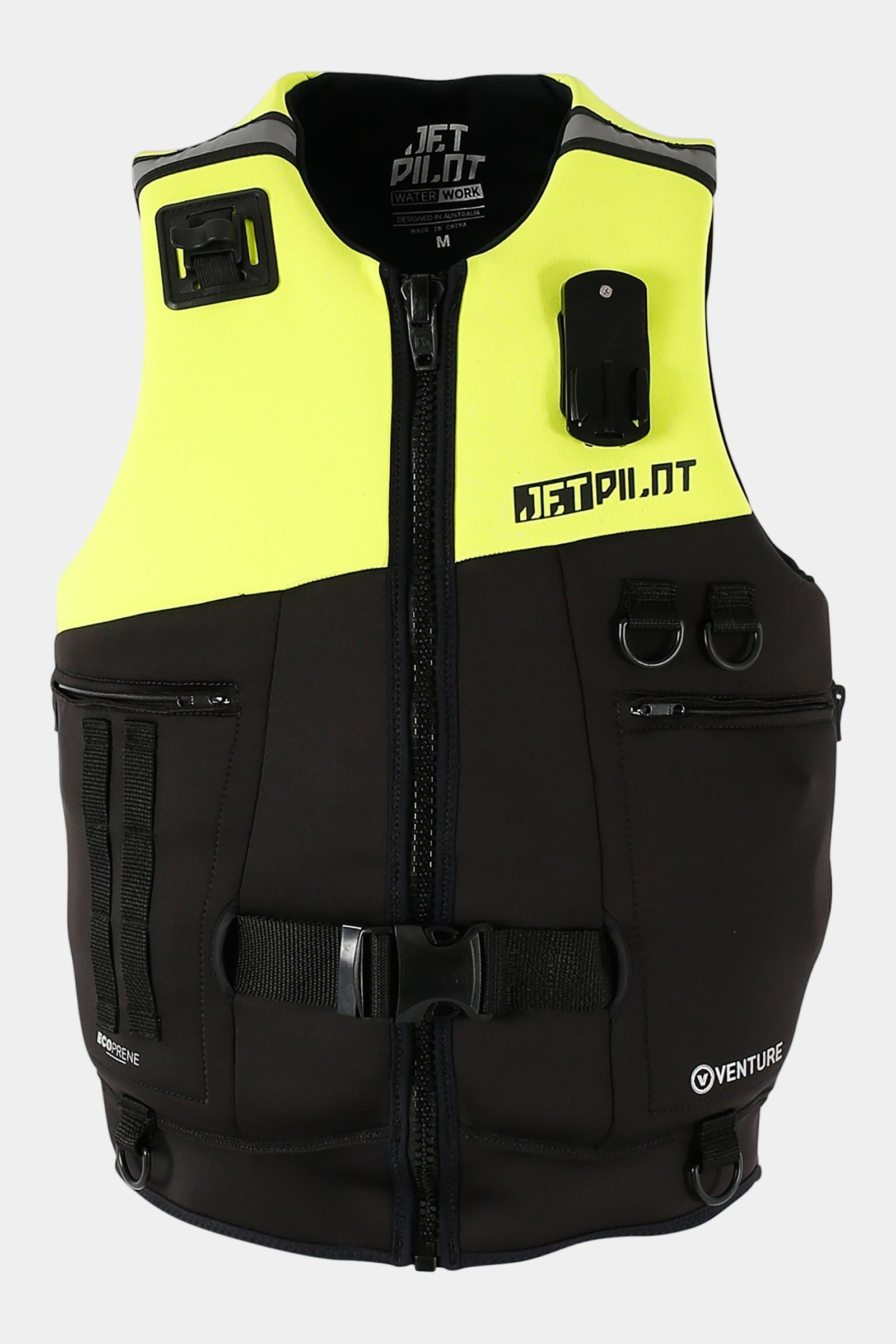 Jetpilot Venture Mens PFD life jacket yellow front view