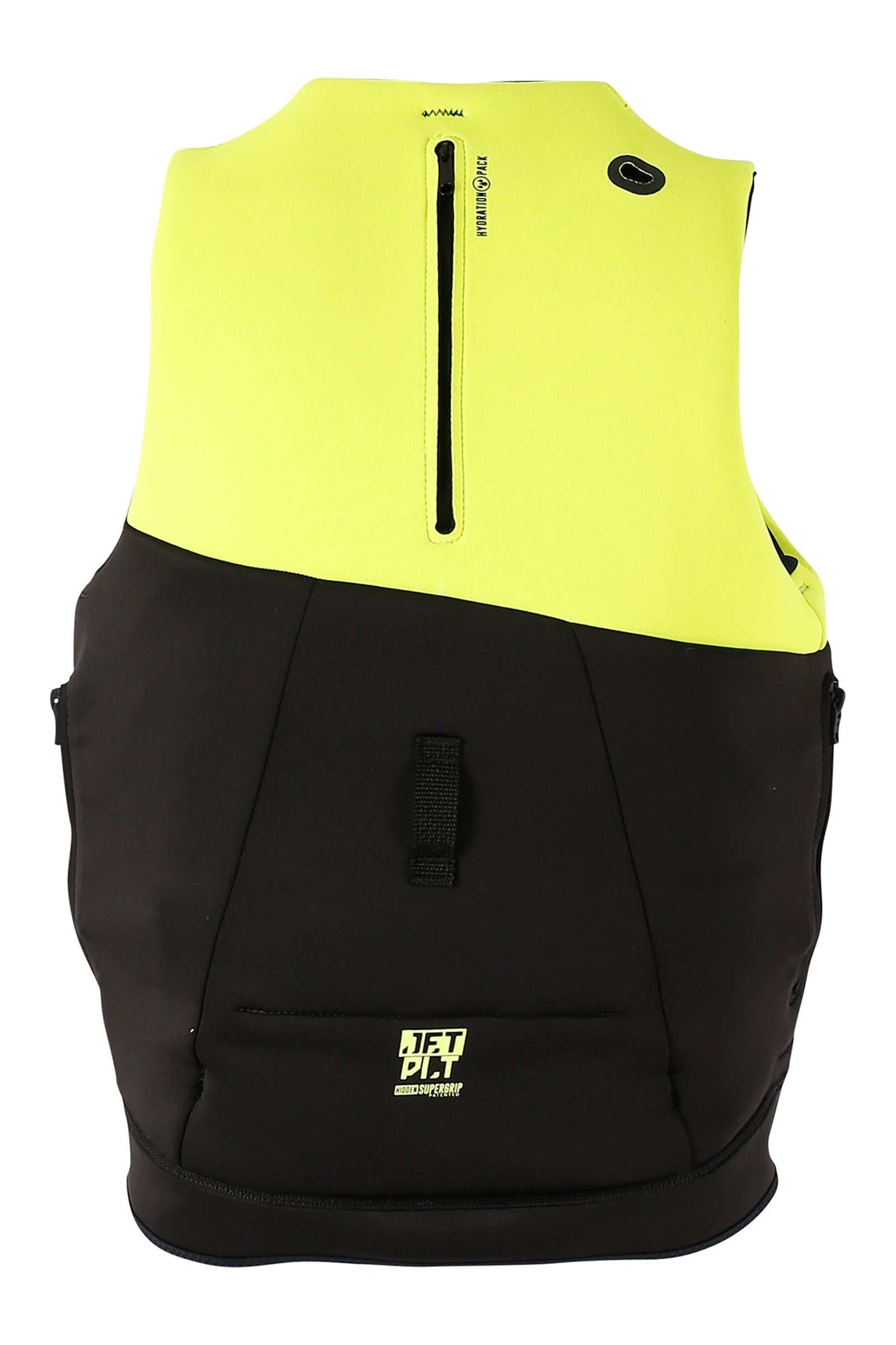 Jetpilot Venture Mens PFD life jacket yellow back view