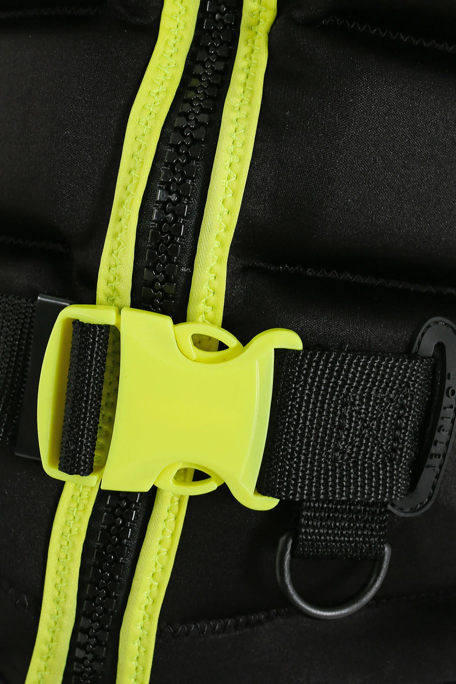 Jetpilot Eden life jacket PK Lok zipper and buckle detail