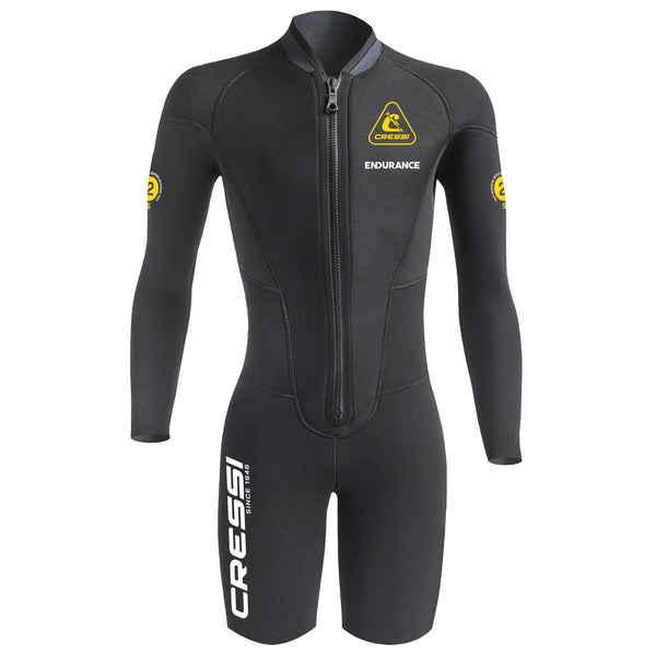 Combinaison Shorty Cressi Endurance 5mm - Néoprène Manches Courtes - Plongée Eaux Tropicales - Homme