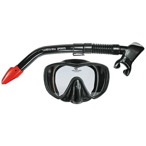 Land and Sea Black Tuna Mask Snorkel Set