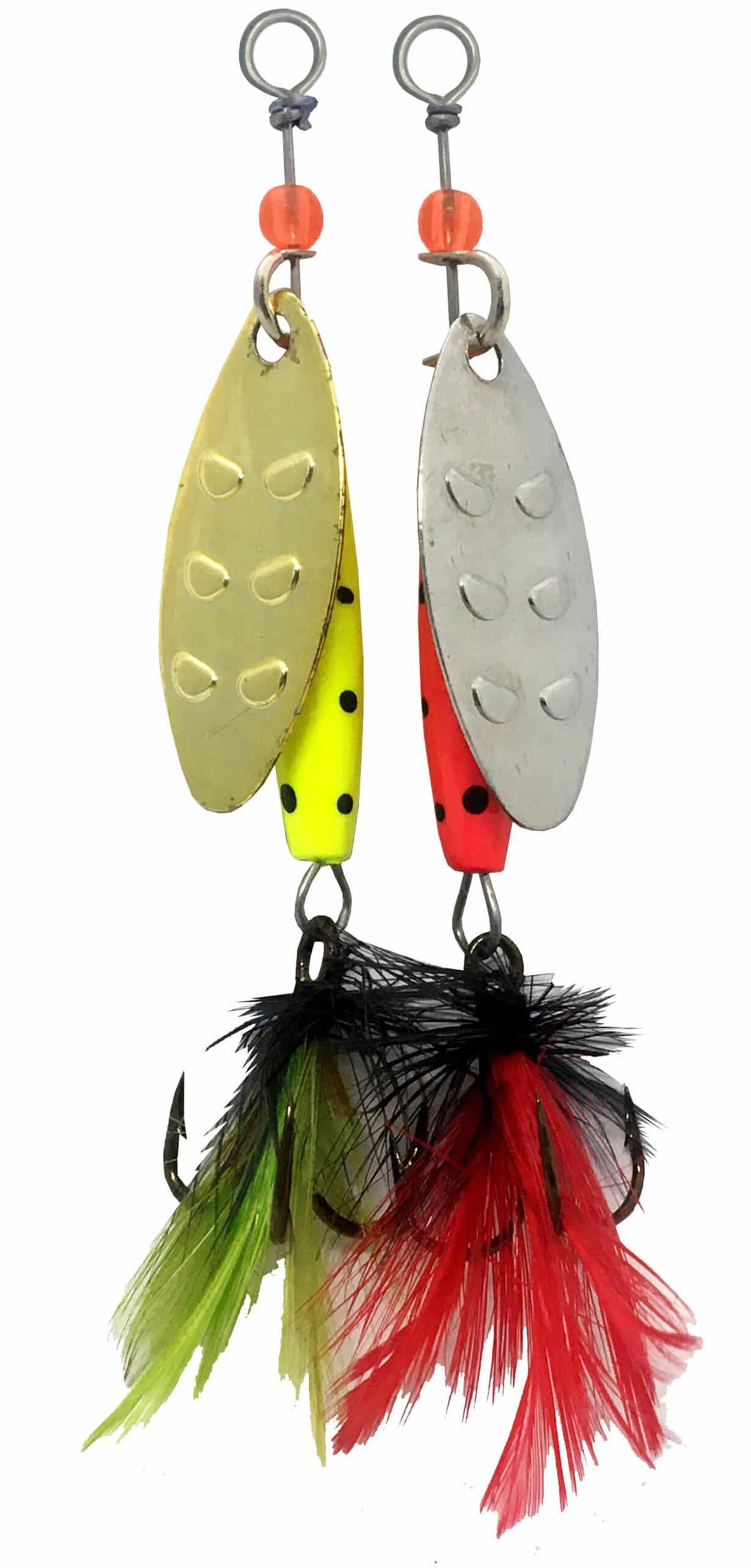 Gillies Marble Trout Spinner Lure Pink Chartreuse Two Pack