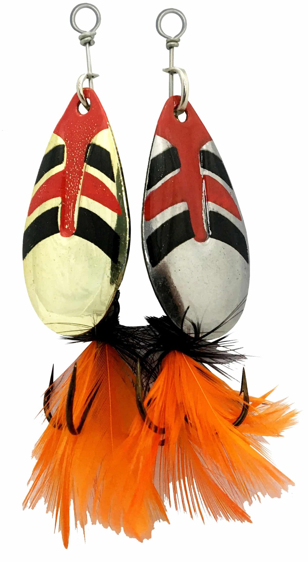 Gillies Mask Trout Spinner Lure Silver Gold Two Pack