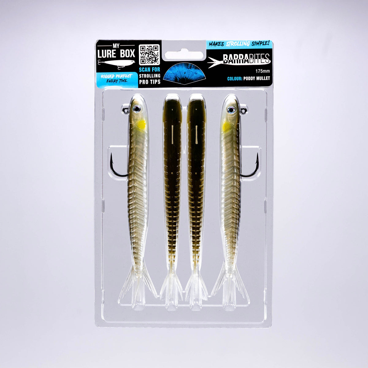 My Lure Box Barra Bites Poddy Mullet packaging