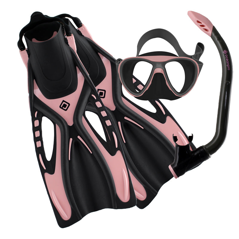 Ocean Pro Bondi Junior Mask Snorkel Fin Set Lilac