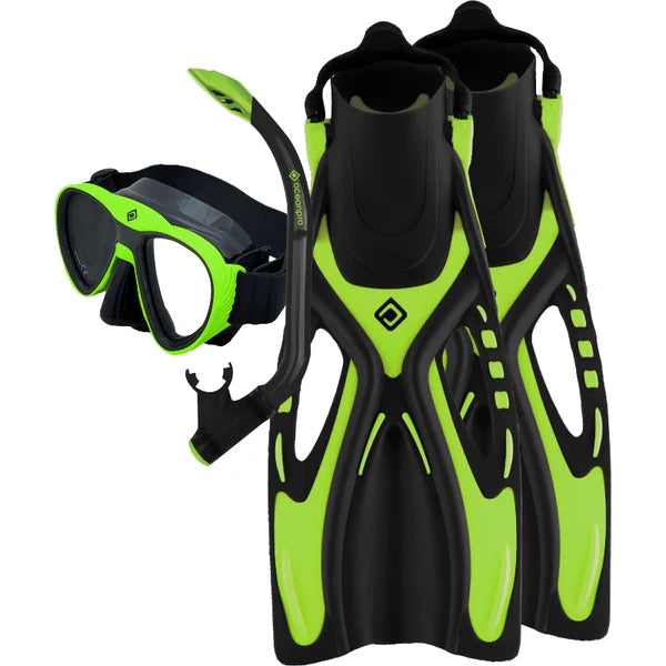 Ocean Pro Bondi Junior Mask Snorkel Fin Set Lime