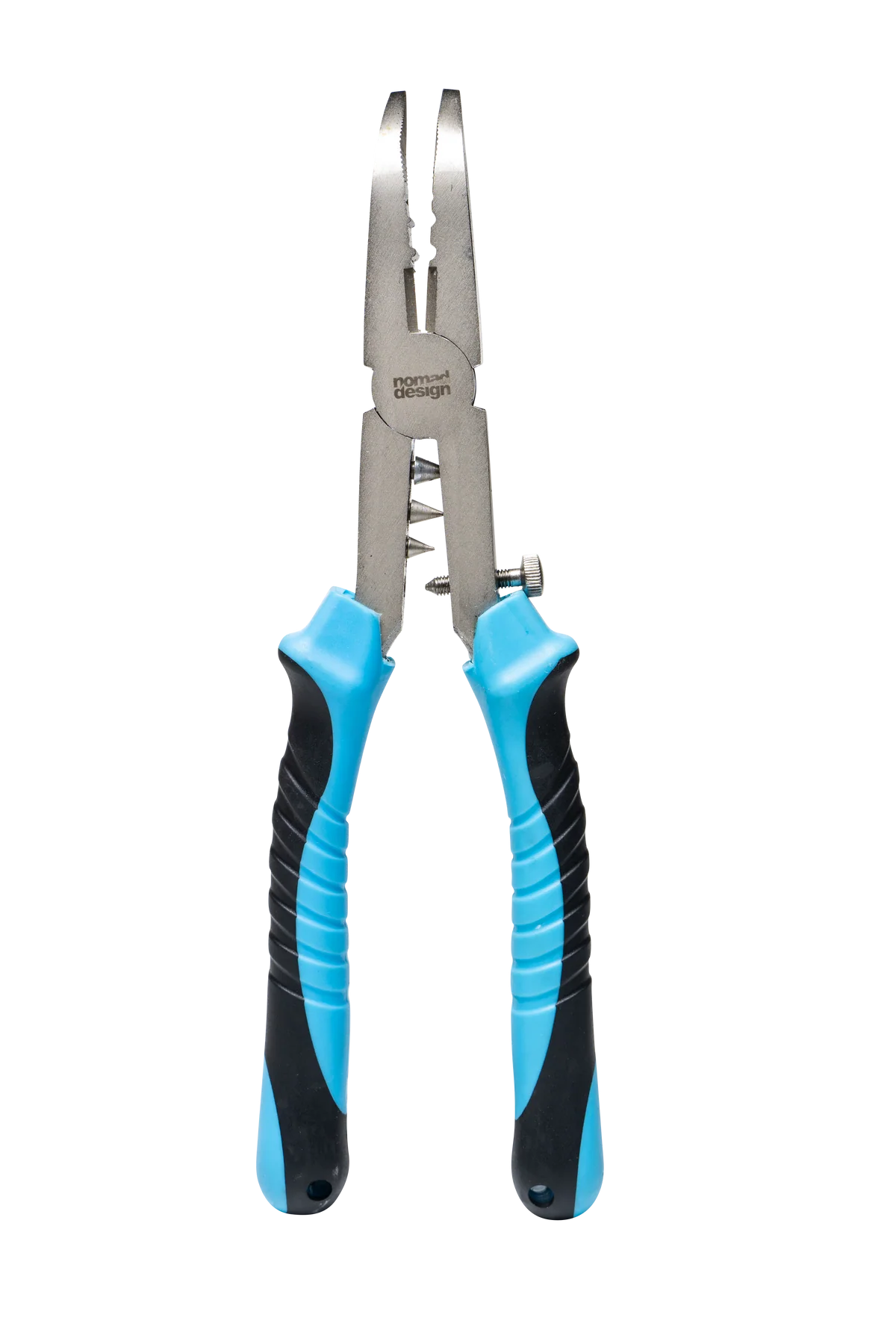 Nomad Design Pliers Blue Black 10in Big Game Bent