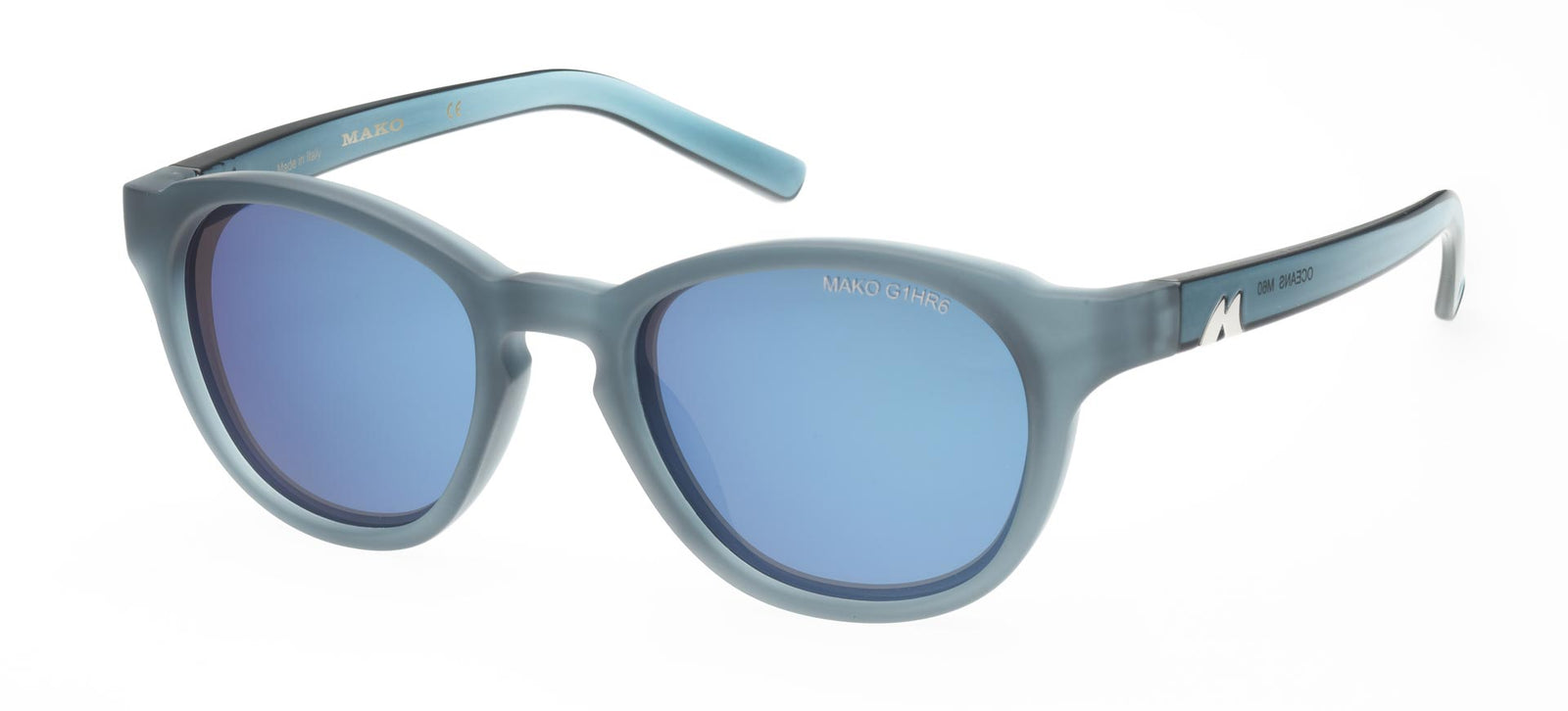 Mako Oceans Matt Blue Frame Brown Blue Mirror Lens Sunglasses