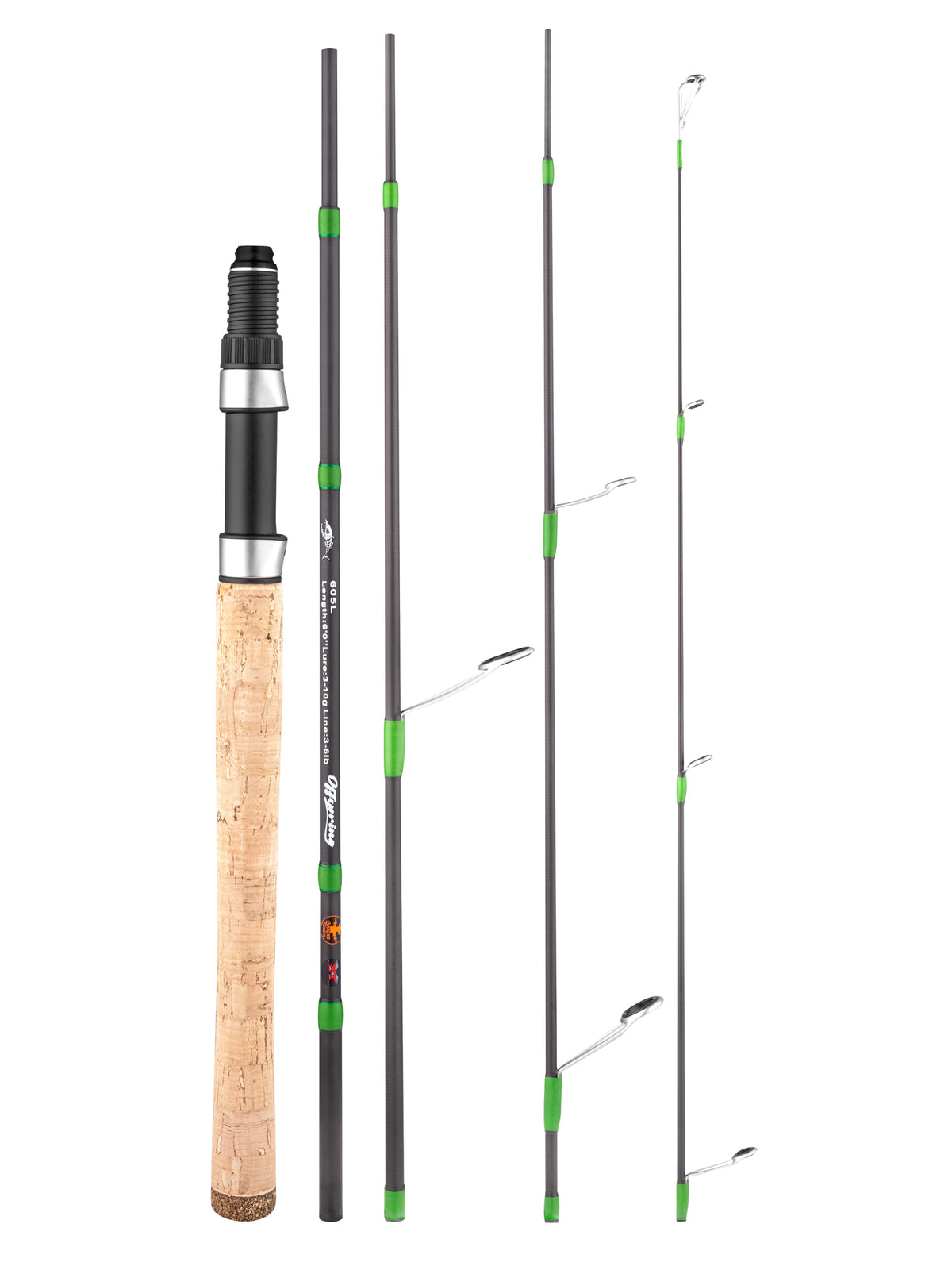 Offspring Pinacle Spin Travel Rod 605L