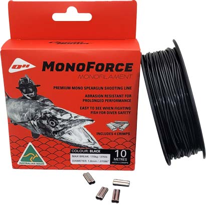 black mono fishing line Ocean Hunter Monoforce Black Crimp kIt