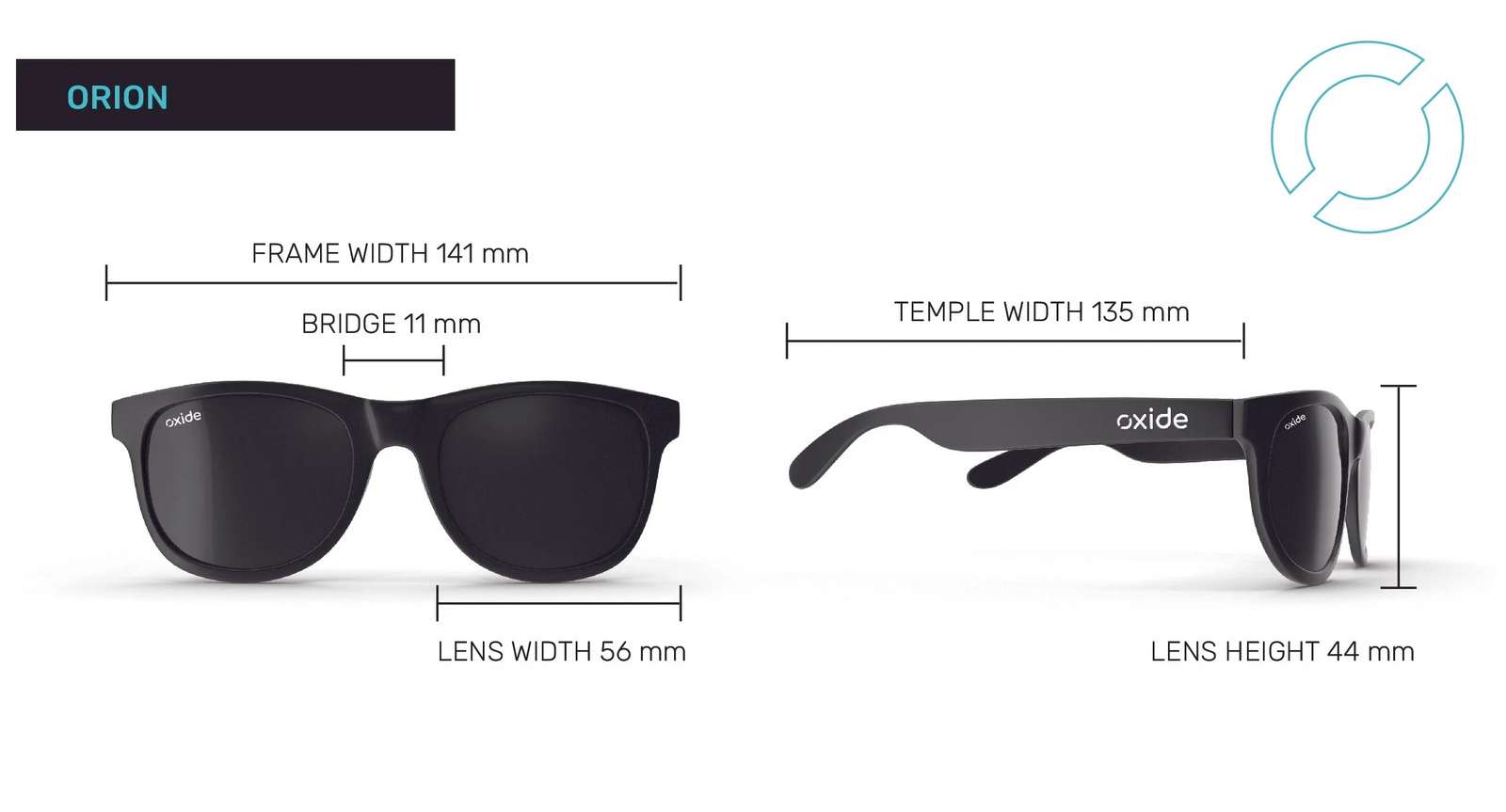 Oxide Orion Black Clear Grey Sunglasses