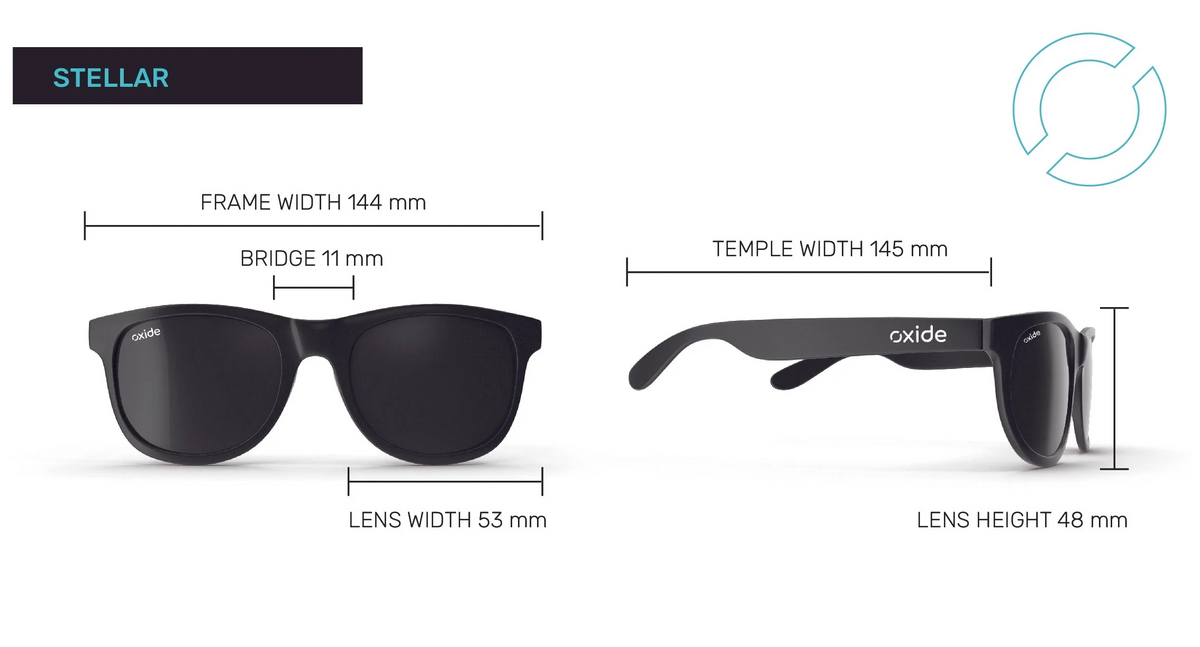 Oxide Stellar Black Grey Sunglasses