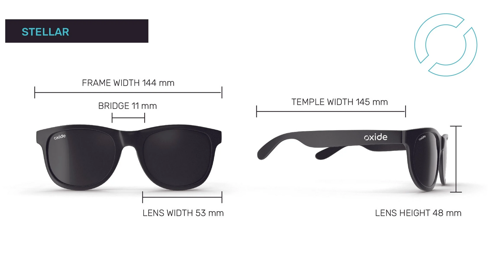 Oxide Stellar Black Grey Sunglasses