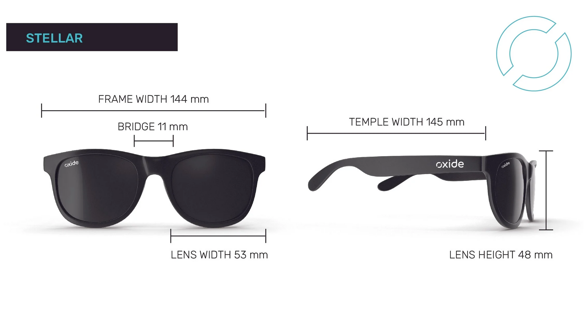 Oxide Stellar Black Grey Sunglasses