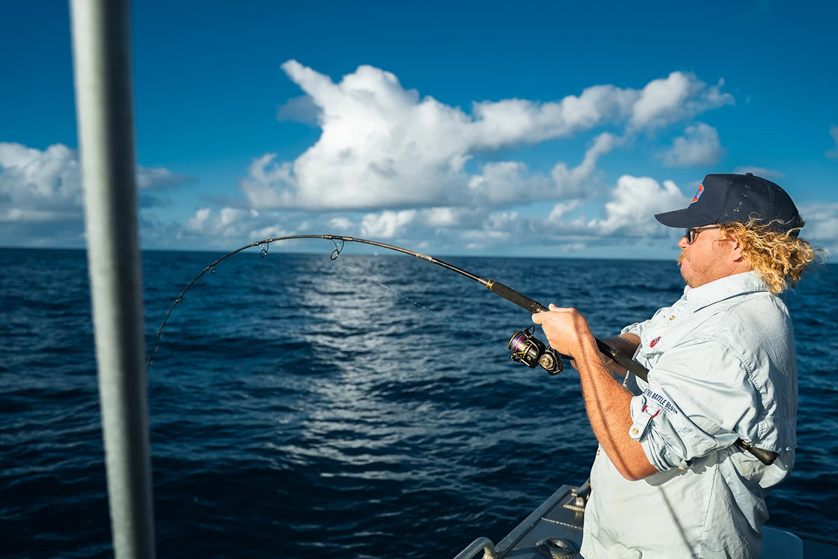 Penn Supremacy spin rod loaded up offshore