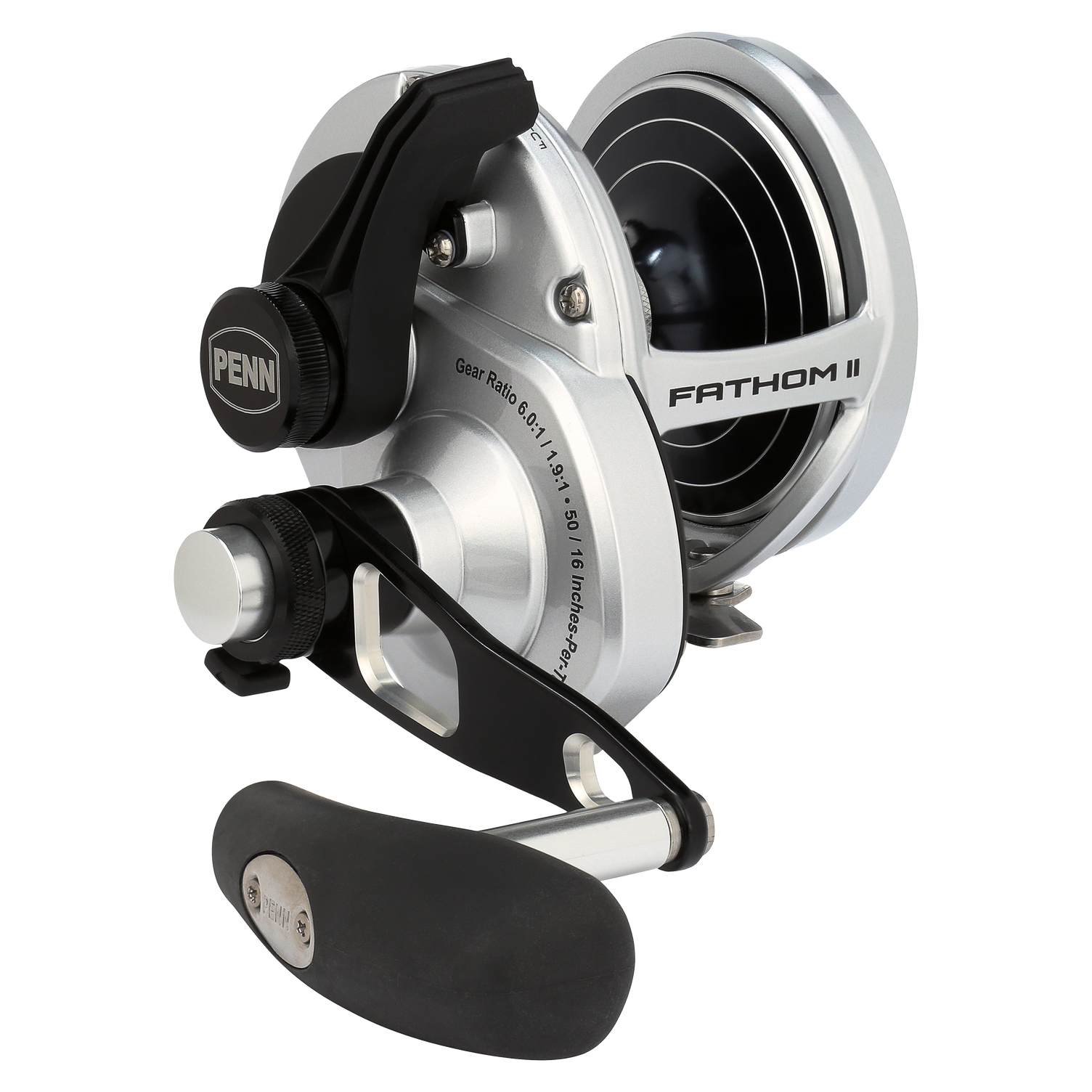 Penn Fathom II Silver 2S Two Speed Overhead Reel