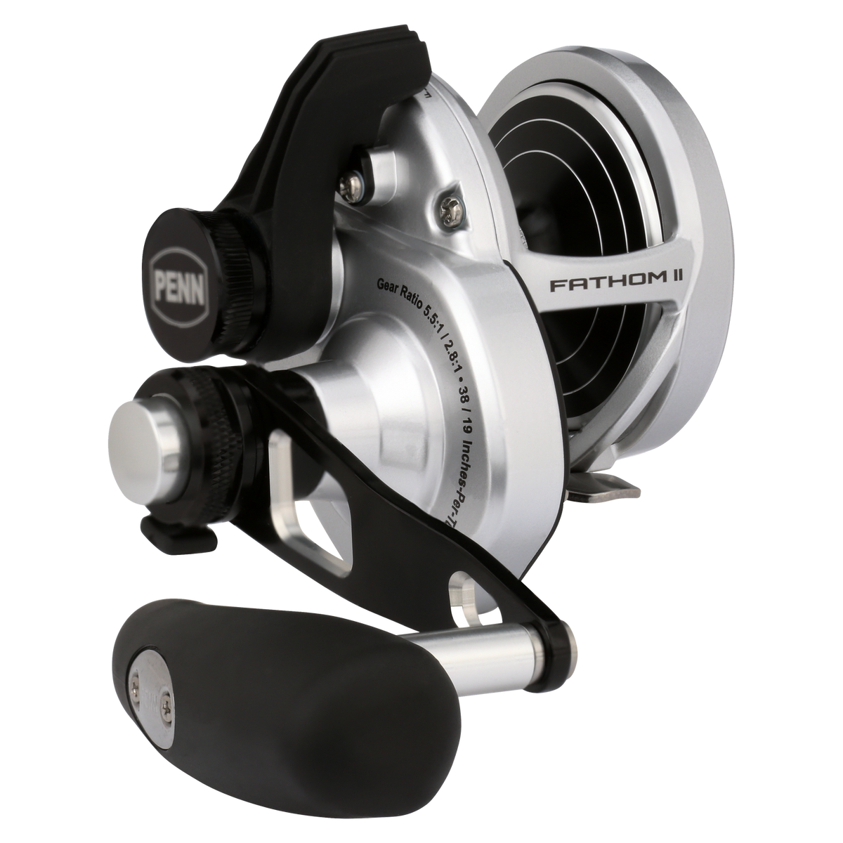 Penn Fathom II Silver 2S Two Speed Overhead Reel