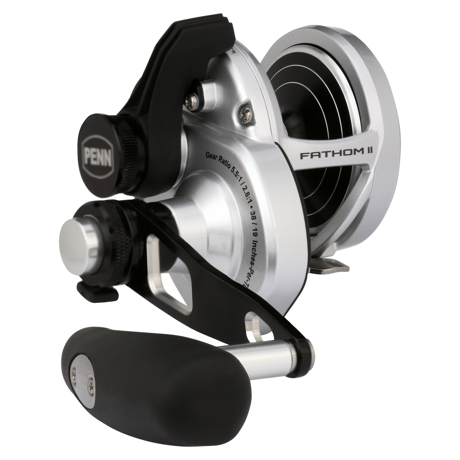 Penn Fathom II Silver 2S Two Speed Overhead Reel