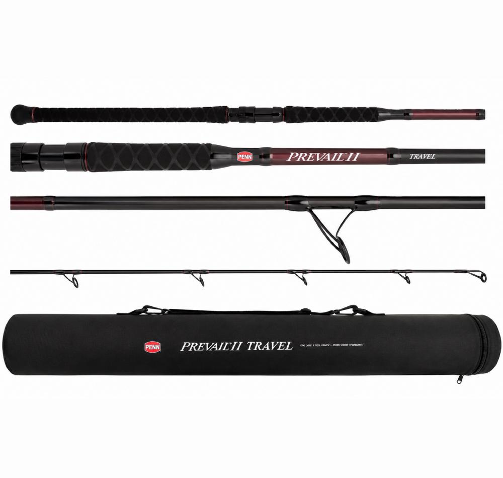 Penn Prevail II Travel Surf Spin Rod with travel tube