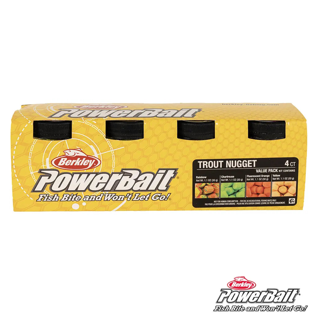 Berkley PowerBait Trout Bait Nuggets Bulk Assorted 4 Pack