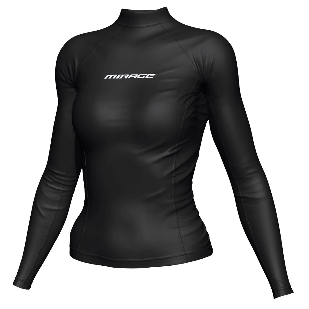 Mirage Rash Shirt Ladies Long Sleeve Black