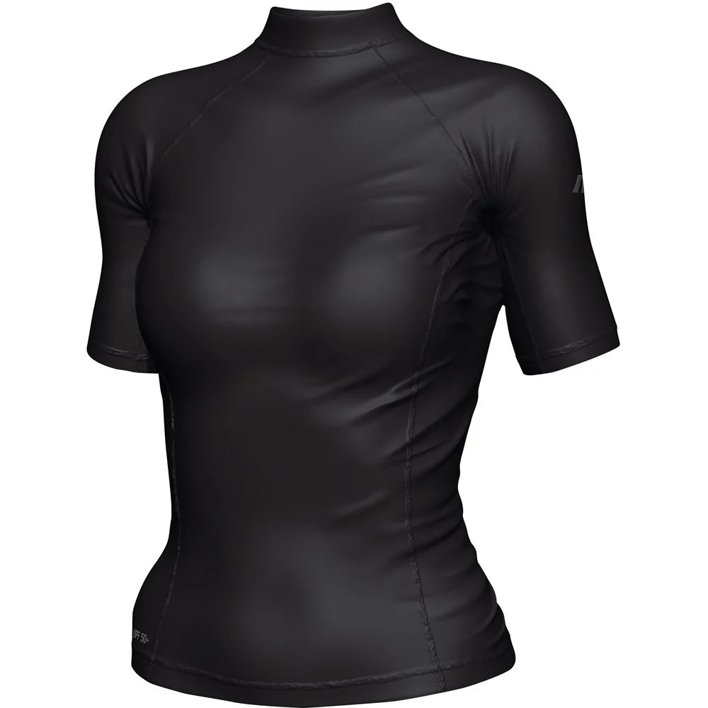 Mirage Womens Rash Vest Top Short Sleeve Black