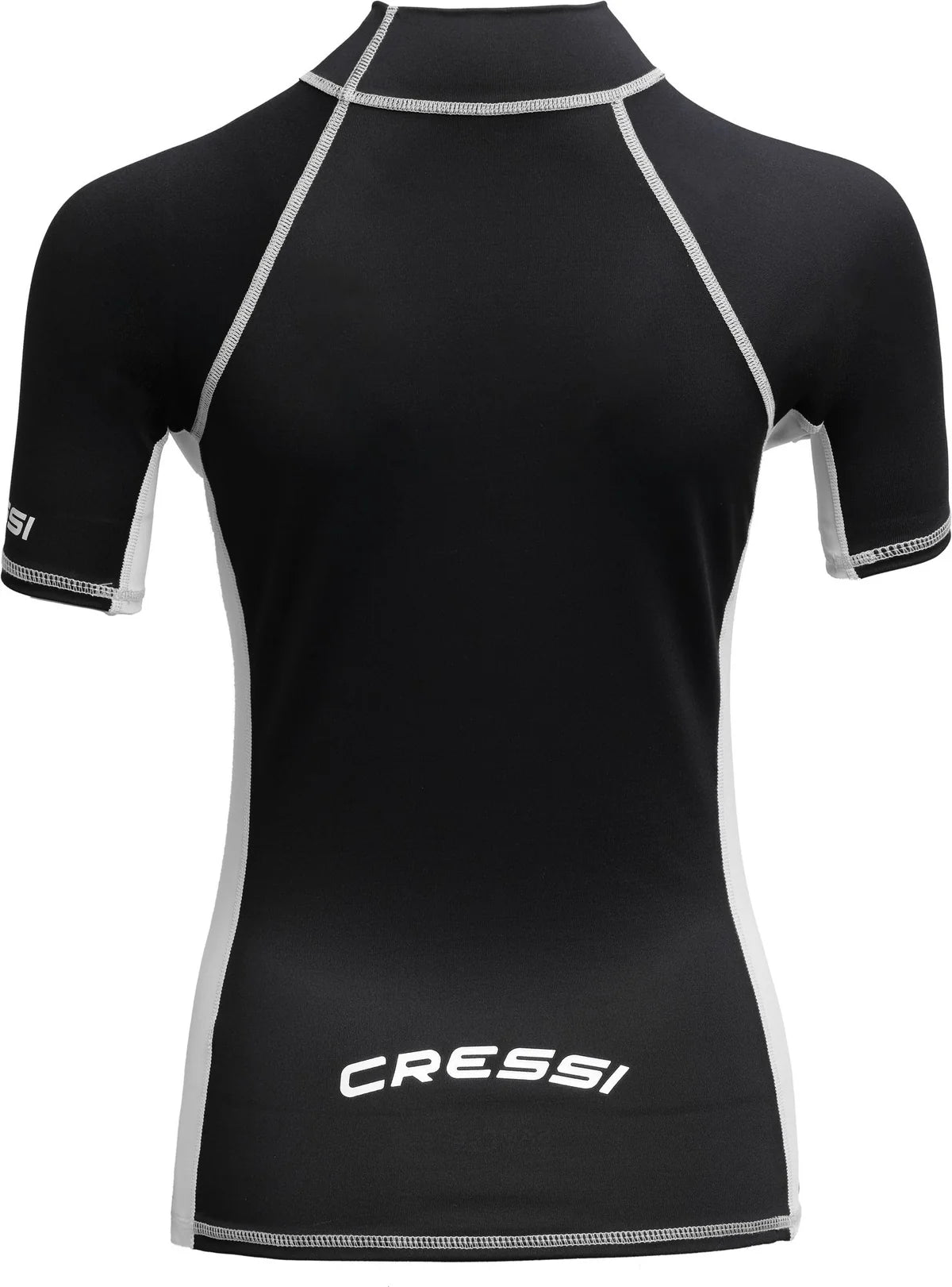 Cressi Rash Guard Short Sleeve Lady Black White
