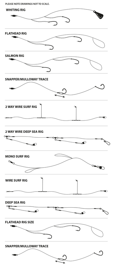 Jarvis Walker Pre Tied Wire Surf Rig 30lb