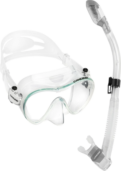 Cressi F1 Dry Dive Mask Snorkel Set