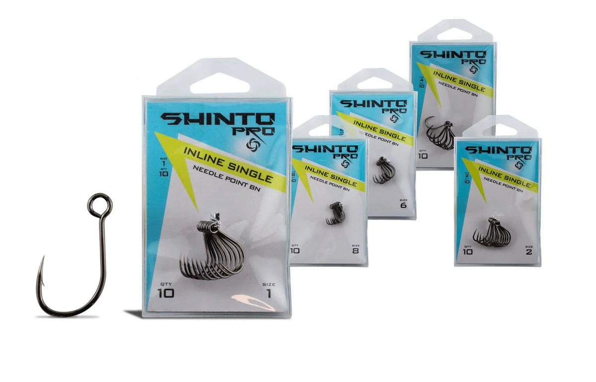 Shinto Pro SH065 Inline Black Single Lure Hook